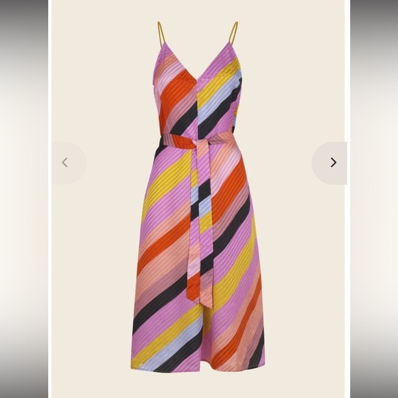 STINE GOYA
GIANNA DRESS - PARALLELS revolve multi color $288 S silk party winter - Picture 3 of 13